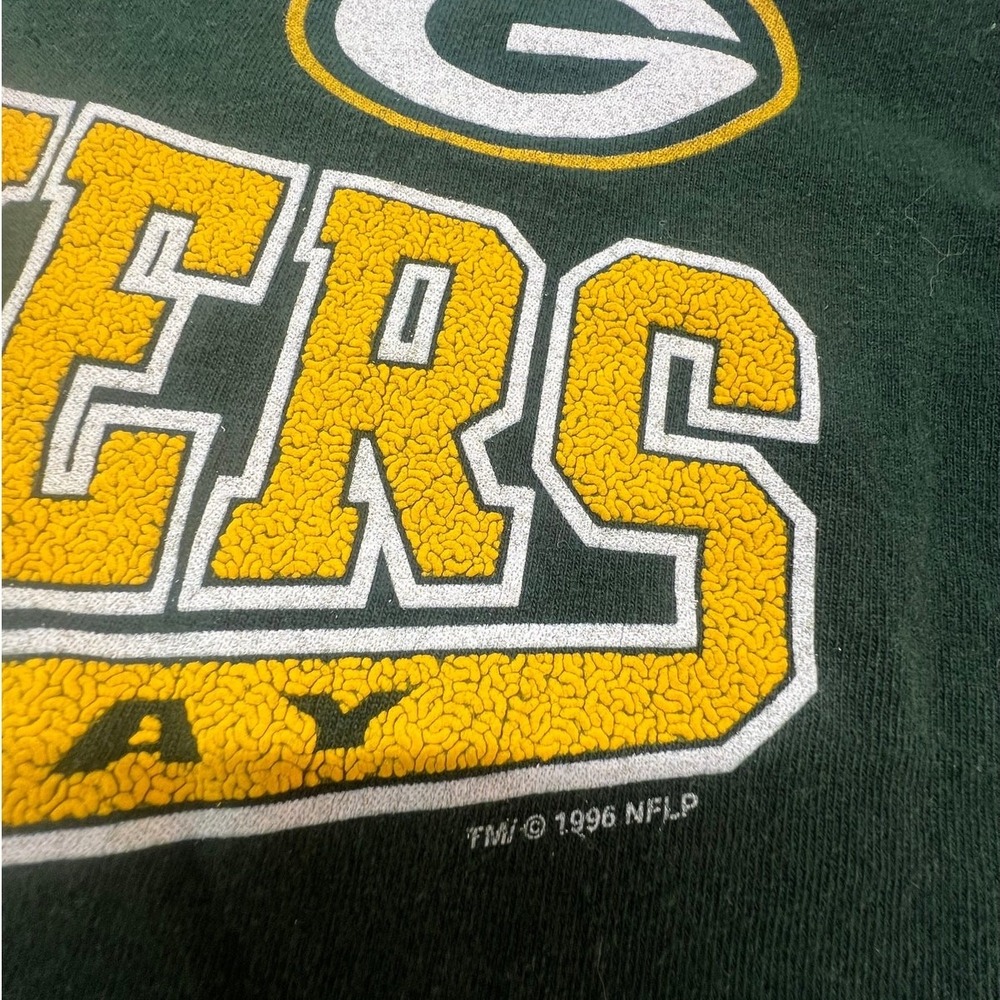 Pro Player Green Bay Packers T-Shirt Small Green 1996 Vintage Single Stitch - Picture 5 of 9
